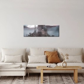 Obraz - Eltz Castle, Nemecko (s hodinami) (90x30 cm)
