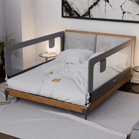 Bezpečnostná zábrana na posteľ Cover 30 sivá 200 cm