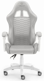 Herné kreslo HC-1000 Grey-White látkové