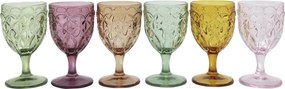 Set 6ks farebných pohárov na víno Saint-Émilion - Ø 8*15 cm / 250ml