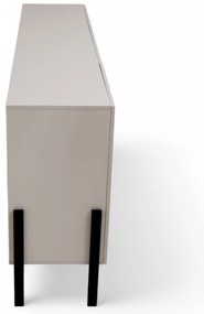 Komoda so zásuvkami Jukon 184 cm - kašmír / čierne nožičky