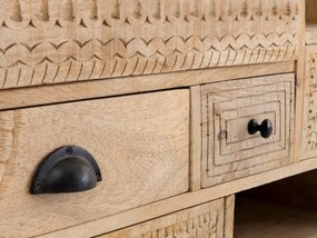 furniture-nabytek.cz - Masivní koupelnová sestava Laos z mangového dřeva, lakovaná, přírodní barva