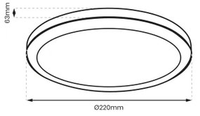 Brilagi - LED Kúpeľňové stropné svietidlo PERA LED/18W/230V pr. 22 cm IP65 čierna