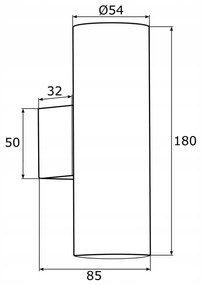 Argon 0910 - Nástenné svietidlo MITOS 2xGU10/5W/230V biela