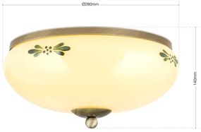 Orion DL 7-673 - Stropné svietidlo LANDHAUS 2xE27/60W/230V pr. 28 cm bronz/béžová