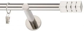 Dekorstudio Niklová jednoradová garniža NORDIC 19mm Dĺžka: 120cm, Typ uchytenia: Držiak modern, Typ príslušenstva: Bez príslušenstva