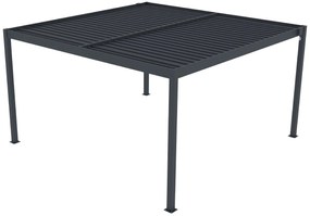 Hliníková bioklimatická pergola s lamelami BestBerg BBP-16G / 4 x 4 m / sivá