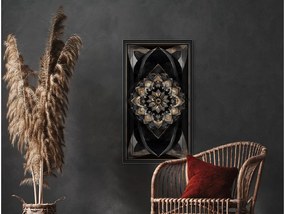drevko |  Dizajnová mandala Zlatý kód  80 x 45 cm