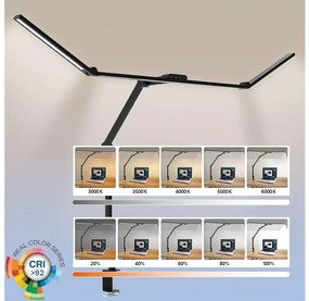 LED Stmievateľná flexibilná stolná lampa LED/36W/230V 3000-6500K CRI 92 čierna
