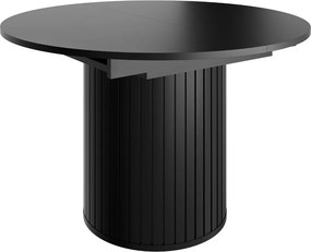 Rozkladací okrúhly stôl Zante ZA9 120–160 cm čierny