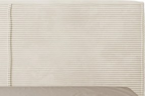 Posteľ Inez 180x200 cm, krémová štruktúrovaná látka