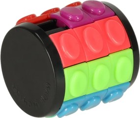 KIK Logický hlavolam - rotačný valec 3-vrstvový, farebný puzzle pre deti a dospelých