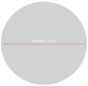 Detský okrúhly koberec Morská panna 140 cm ružová/modrá