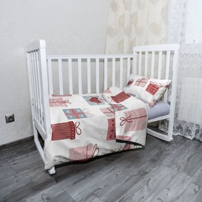 Sablio Mikroplyšové detské obliečky do postieľky Ružové darčeky - 130x90 / 40x60