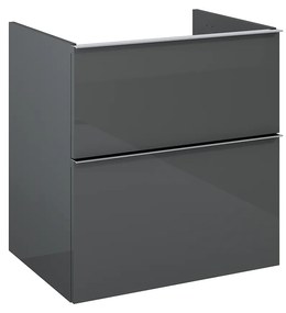 Elita Look, skrinka pre umývadlo na pultovú dosku 60x45x64 cm 2S PDW, antracitová lesklá, ELT-167090