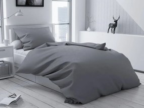 AKCE Bavlněné povlečení Lux šedé knoflík II.jakost