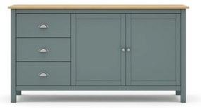 Komoda sivozelená z borovicového dreva 150x80x40 cm Misti – Marckeric