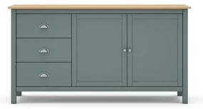 Komoda sivozelená z borovicového dreva 150x80x40 cm Misti – Marckeric