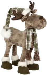 Dekoračná figúrka sob, výška: 80 cm, hnedá