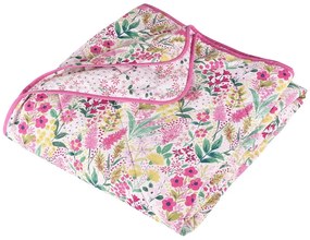 Ružový prešívaný pléd 220x230 cm Tilly Floral – Catherine Lansfield