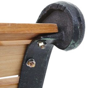 Záhradná lavica F98 2-miestna - liatina / drevo, 125 cm - Svetlo hnedá