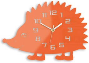 Nástenné hodiny Jež 34 cm oranžové