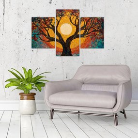 Obraz - Slnko v korune stromu života (90x60 cm)