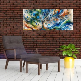 Obraz – Farebný energetický strom (120x50 cm)