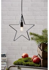 Čierna svetelná dekorácia s vianočným motívom Orbit – Star Trading