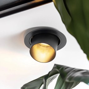 Sada 6 moderných zapustených bodových svetiel čierna okrúhla naklápacia - Installa