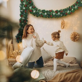 Jurhan Vianočná girlanda ANDREA s osvetlením, zdobená, 5m, zelená
