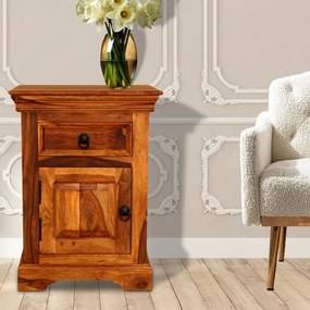 furniture-nabytek.cz - Rustikálny nočný stolík 45x60x40 z indického masívu palisander