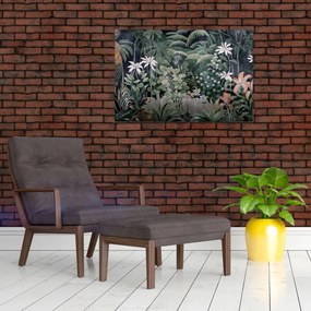 Obraz - Maľovaný vzor džungle (90x60 cm)