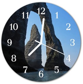 Nástenné sklenené hodiny Rock fi 30 cm