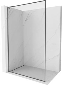 Mexen, Mexen Kioto-XF L sprchová stena s rámom 120 x 202 cm, priehľadná 10 mm, pištoľový kov - 800-120-174-95-00-XF