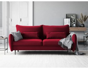 Červená rozkladacia pohovka s úložným priestorom Cosmopolitan Design Vermont