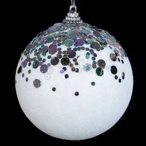 VIANOČNÁ BANKA NA STROMČEK SADA 4 KS (FI)10 CM BIELA