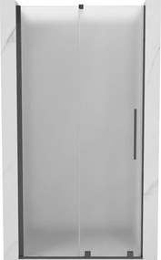 Mexen Velar, posuvné sprchové dvere do otvoru 90 cm, 8mm sklo námraza, grafit brúsený, 871-090-000-31-66