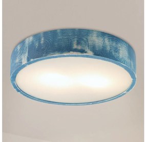 Brilagi - Stropné svietidlo PINO 2xE27/15W/230V borovica/modrá priemer 37,5 cm