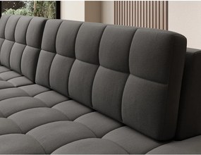 Taupe zamatová rozkladacia rohová pohovka (ľavý roh/s leňoškou) Blezalt – ELTAP