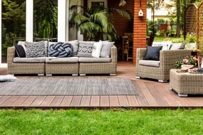 Behúň SIZAL FLOORLUX vzor 20389 strieborný / čierny