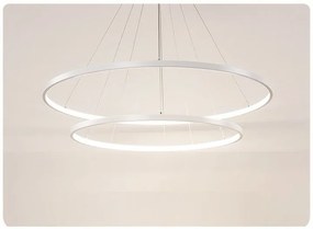 Toolight - LED závesné svietidlo Vegas 40+60cm + diaľkové ovládanie, biela, OSW-07858