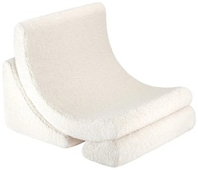 Krémové detské kresielko z textílie buklé Moon – Wigiwama