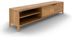 TV stolík z dubového dreva v prírodnej farbe 200x48 cm Twig – The Beds