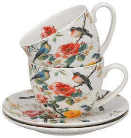 Porcelánová šálka s podšálkou April 270 ml sada 2ks