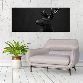 Obraz - Portrét jeleňa (120x50 cm)