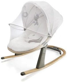 KINDERKRAFT - Detské lehátko ELSU sivé