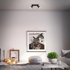 Briloner 2674-025 - Bodové svietidlo RETRO 2xE14/25W/230V čierna