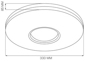 LED Kúpeľňové stropné svietidlo DETROIT LED/18W/230V pr. 33 cm IP44