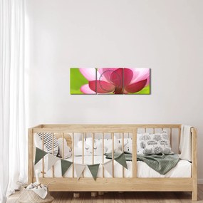 Obraz kvetu Lotusu (s hodinami) (90x30 cm)